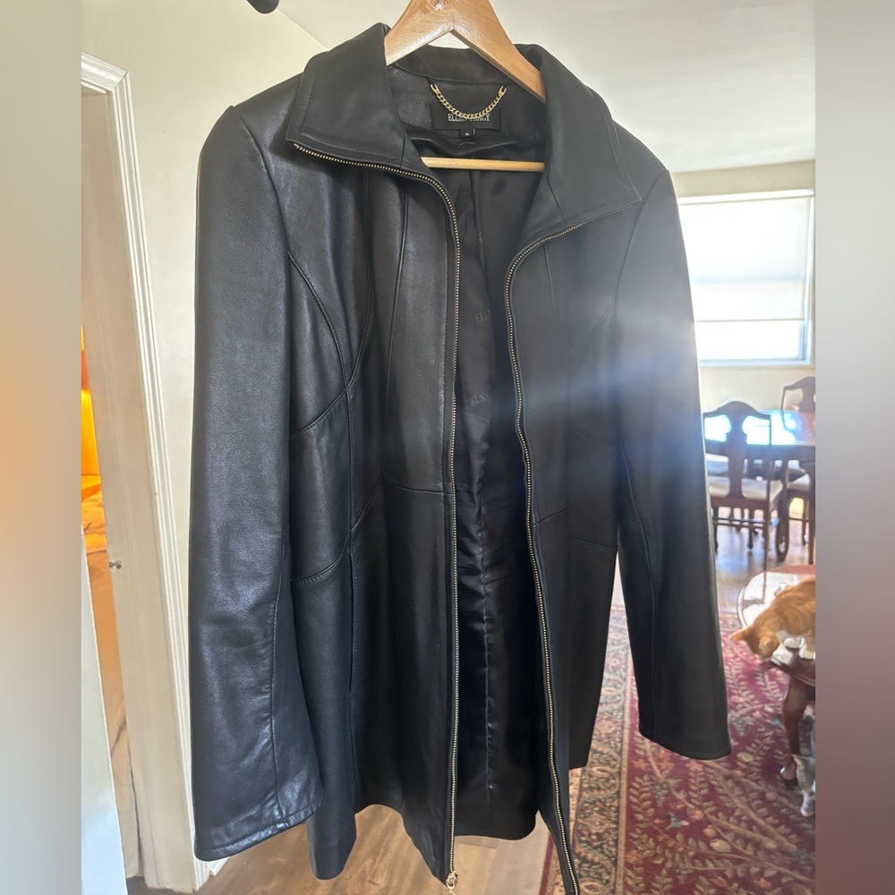 Ellen Tracy Black Leather Jacket